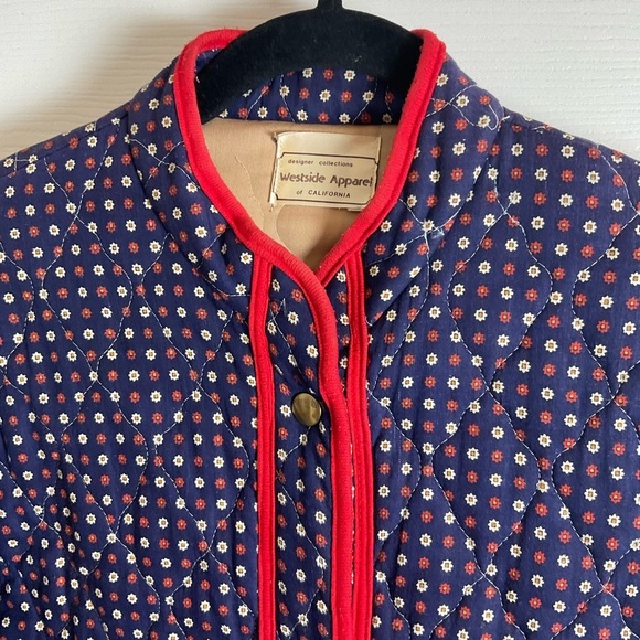 Westside Apparel Women's Quilted Jacket with Red Trim s/m - Picture 4 of 13